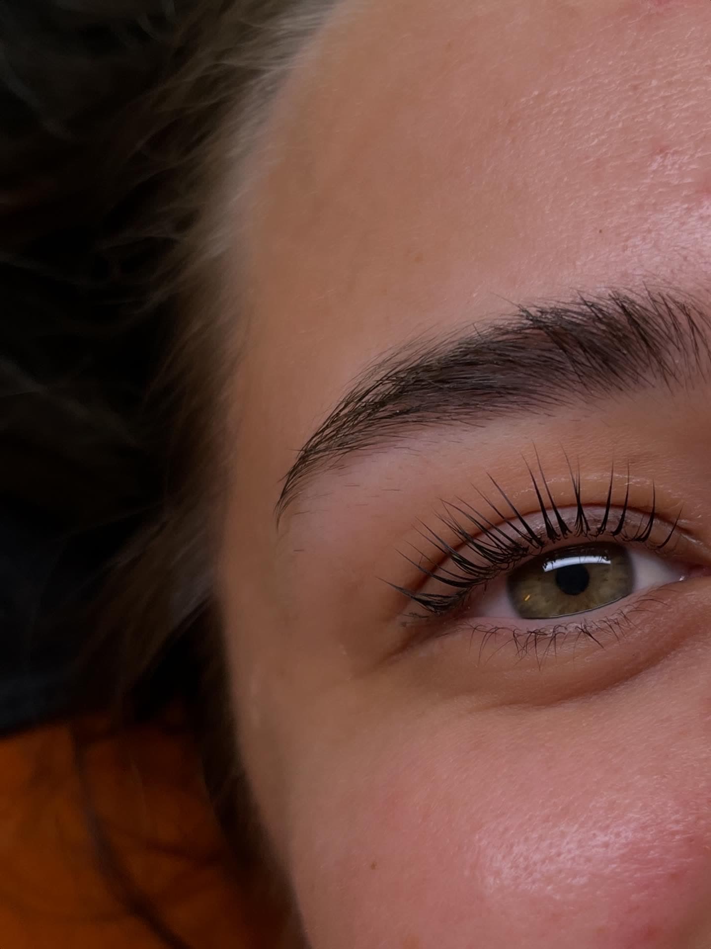 Lash lift and tint treatment